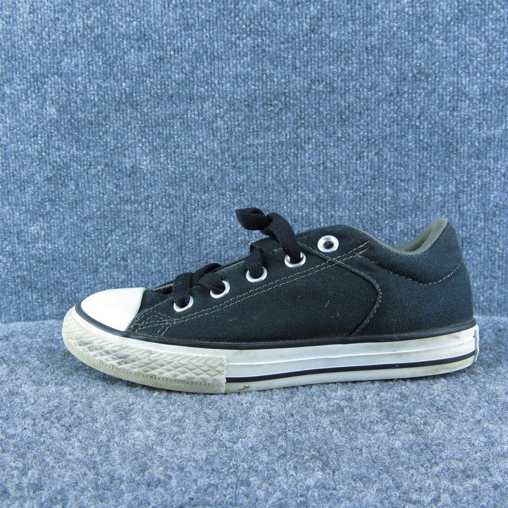 Converse Boys Sneaker Shoes Athletic Black Fabric Lace Up Size Y 1 Medium